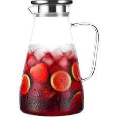 Glass bottle with lid 2 ounces glass lid hot&cold Pitcher