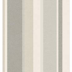 Beacon House Raya Beige Linen Stripe Wallpaper