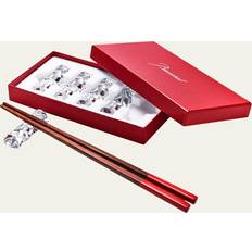 Crystal Glass Cutlery Baccarat Chopstick Rest Pair 5 Piece Set Chopsticks