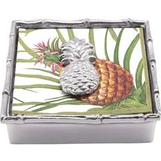 Green Napkin Holder Mariposa Tropical Pineapple Bamboo Napkin Holder