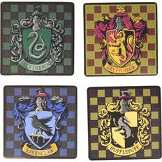 Nero Sottobicchieri Harry Potter School Crest 4-Piece Coaster Set Square Sottobicchiere