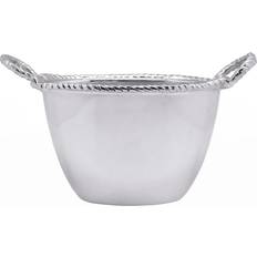 Blue Ice Buckets Mariposa Rope Oval Small Silver Ice Bucket