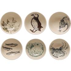 Soup Bowls Storied Home 26 Cereal 6, Different Of Sea Animals in Cream Color Soup Bowl