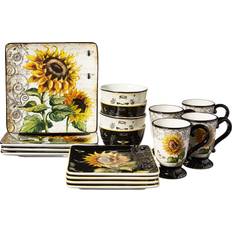 Certified International French Sunflower 16 pc. Dinner Set 4pcs