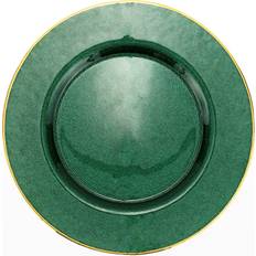 Glass Dinner Plates Vietri Metallic Glass Emerald Charger Dinner Plate