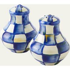 Blue Spice Mills Mackenzie-Childs Check Salt Pepper Shakers Spice Mill