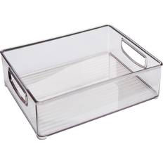 iDESIGN Stabelbare Opbevaringskasser 25,5 cm Transparent 20,3 cm x 25,5 cm x 7,7 cm Madkasse