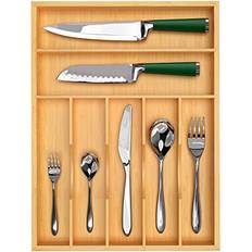 Wood Cutlery Trays Craft Luxury Bamboo Kitchen Organizer Cutlery Tray