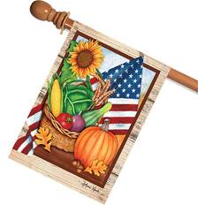 Lawn Edging Garden American Harvest Farm Fall Flag Double