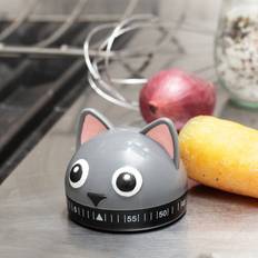 Grå Minuture Kikkerland Kitchen Timer Cat Minutur
