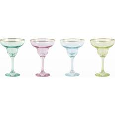 Cocktail Glasses Vietri Rainbow Assorted Margarita Cocktail Glass