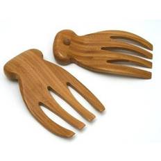 Lipper International Bamboo Wood Hands Salad Server