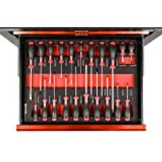 Håndværktøj Werkstattwagen-einlage 3/3 schraubendreher-set kreuz-schlitz-tx; rooks 21-teilig Werkzeug-Set