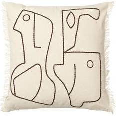 ferm LIVING White/Coffee Komplet pyntepude Hvid (50x50cm)