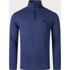 Boss mens zip HUGO BOSS Men's Quarter Zip Zetrust Sweatshirt - Navy