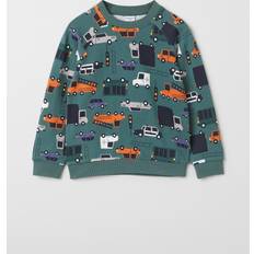 Polarn O. Pyret Sweatshirts Polarn O. Pyret Vehicle Print Kids Sweatshirt Green 3-4y x