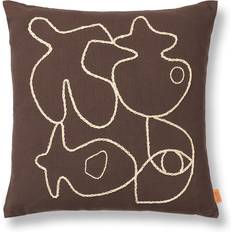 ferm LIVING Cushion Komplet pyntepude Beige, Brun (50x50cm)