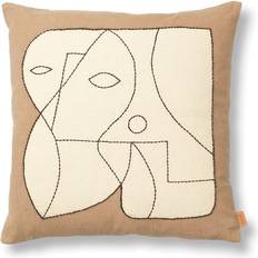 Bianco Cuscini Decorativi Completi ferm LIVING Figure Cushion Dark Taupe Off White Complete Decoration Pillows White (50x50cm)