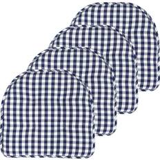 Checkered Chair Cushions Sweet Home Collection Blue Buffalo Checkered Chair Cushions White