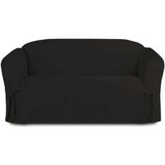 Linen Loose Covers Linen Store Microsuede Protector Perfect Loose Sofa Cover Black