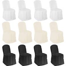 Lann's Linens Lann's Linens 10 Loose Chair Cover Black, White