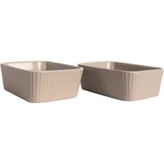 Sagaform Ovenschalen Sagaform Flora Ovenschaal Mini 2-Pack Beige