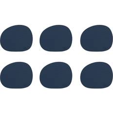 aida Raw Leather Dark Blue Coaster 6pcs