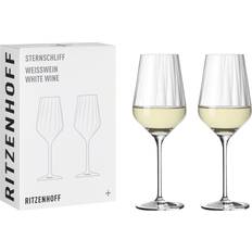 Ritzenhoff Wijnglazen Ritzenhoff Sternschliff Red Wine Glass, White Wine Glass 38cl 2pcs