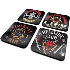 Marrón Posavasos Pyramid International Stranger Things 4 Pack de 4 Hellfire Club - CSP0033 Posavasos