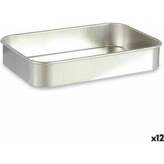 Aluminium Ovnfaste fade Kinvara Sølv Aluminium Stegetin 31 x 5.5 x 21.5 cm Set of 12 Ovnfast fad