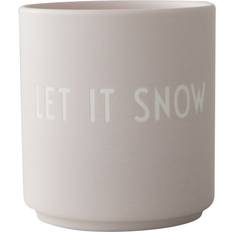 Beige Tasses Design Letters AJ Favourite en Porcelaine 25 cl Let it Snow / Grise Mug