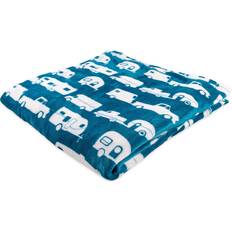 Blankets Camco Blue Queen Plush Fleece Blanket Blankets Blue