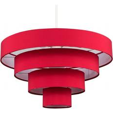 Red Lamp Parts ValueLights Nevada Red Shade 40cm