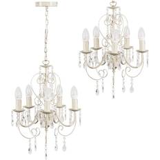 ValueLights Valuelights Cream Pendant Lamp
