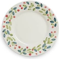 Hand Painted Dessert Plates Mateus Basic Christmas White-multi Dessert Plate