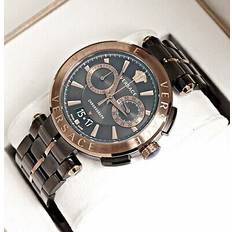 Klokker Versace Men VE1D00620 Chronograph, date Brown