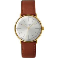 Junghans Watches Junghans Max Bill Handaufzug Leather 27/5703.02 Brown