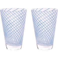 Blå Drikkeglas OYOY Yuka Swirl Drikkeglas 2stk