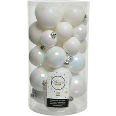 Decoris Baubles White Iris Weihnachtsbaumschmuck 6cm 30Stk.