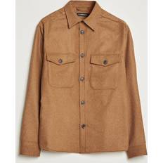 J.Lindeberg Herre Jakker J.Lindeberg Flat Wool Overshirt Chipmunk