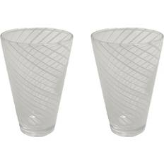 White Drinking Glasses OYOY Yuka Swirl Drinking Glass