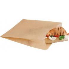 Brunt papir Sandwichpose brun 170x195mm, 500 Plastpose & Folie