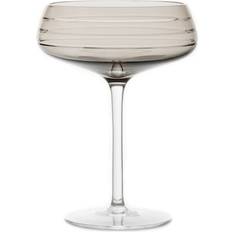 Louise Roe Triple Cut Røg Mundblæst Champagneglas