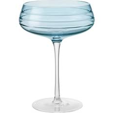 Louise Roe Triple Cut Coupe Blue Champagne Glass