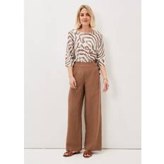 Phase Eight Cassandra Linen Trouser Brown