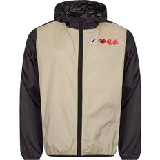 Comme des Garçons Hooded Zip Jacket Beige Black