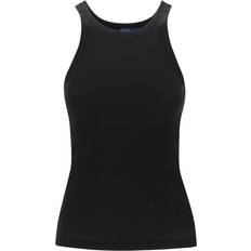 Polo Ralph Lauren Sort Toppe Polo Ralph Lauren Ribbed Cotton Tank Top - Black