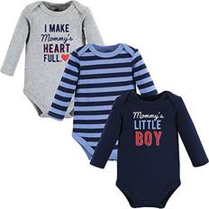 1-3M - Boys Children's Clothing Hudson Baby Unisex Baby Cotton Long-Sleeve Bodysuits Mommys Little Boy, 12-18 Months