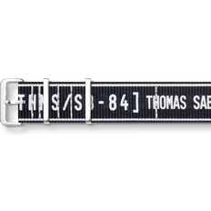 Thomas Sabo Bracelets de montre Thomas Sabo Bracelet pour nato Code TS style urbain noir noir/ blanc ZWA0320-276-18-20 MM noir/argenté/blanc