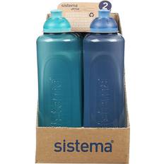 Empilable Carafe et Pichets Sistema Hydrate Swift Squeeze Pack of 2 480ml Water Bottle